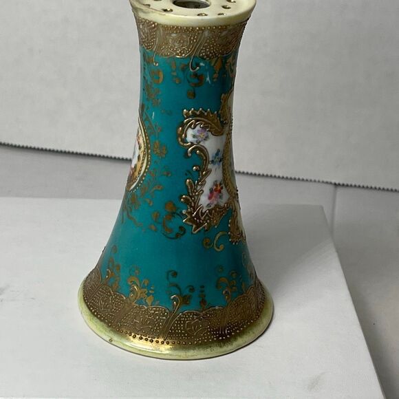 Antique Nippon hat pin holders. Hand painted gold gilding. - Picture 5 of 6